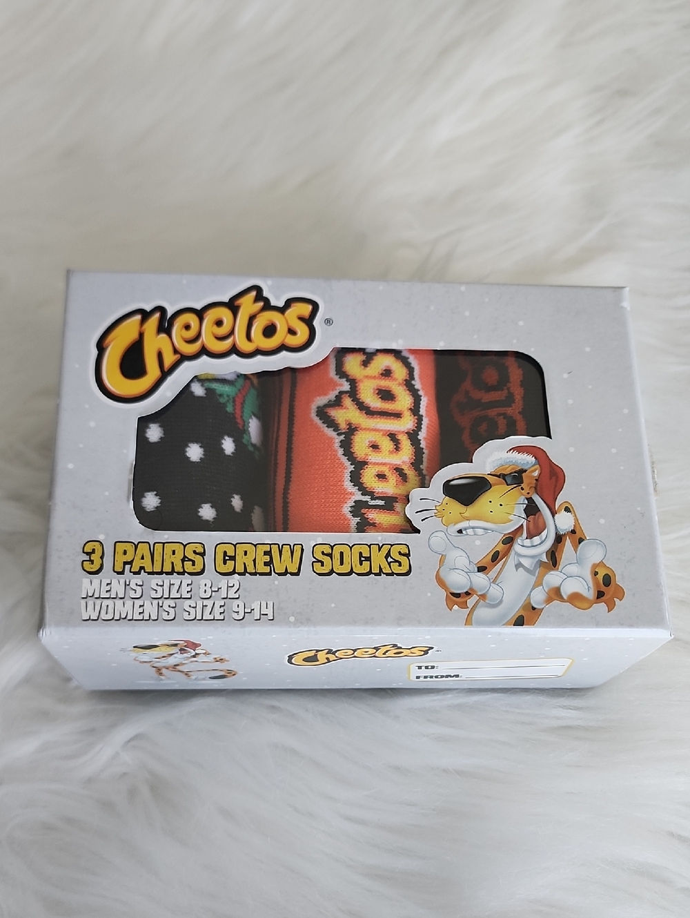 Cheetos 3-Pack Crew Socks NWT Sealed Women's 9-14 Men's 8-12